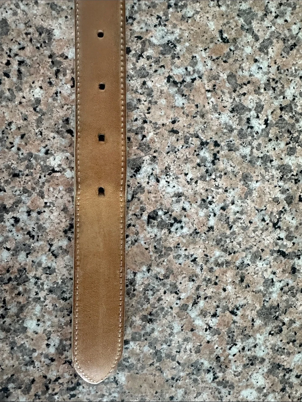 Louis Vuitton Taupe/Beige Leather Belt with Gold Hardware